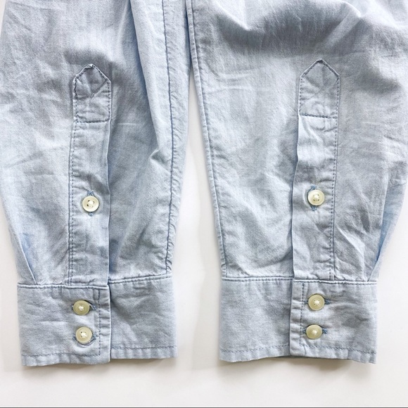 Levi’s Pintuck Chambray Denim Mini   Belted ShirtDress Light Wash - Picture 8 of 11